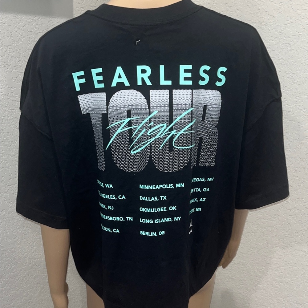 NWT Air Jordan Black Tour Fearless T-Shirt - Picture 3 of 3